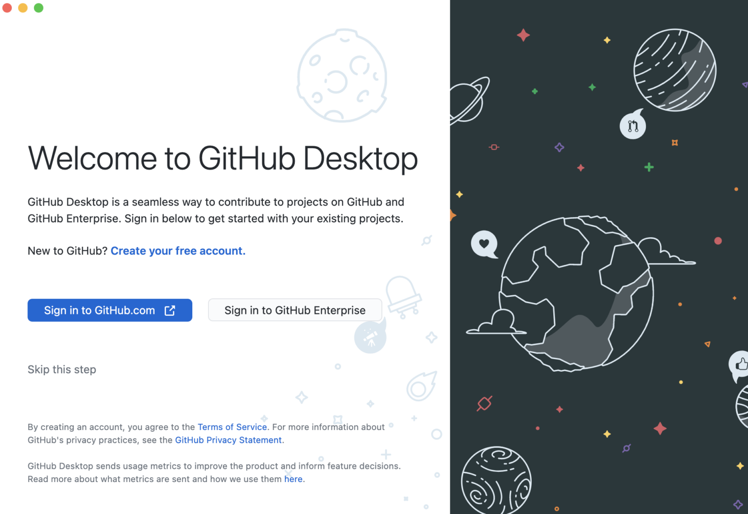 вход в github desktop