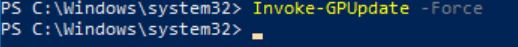 Командлет Invoke-GPUpdate в PowerShell