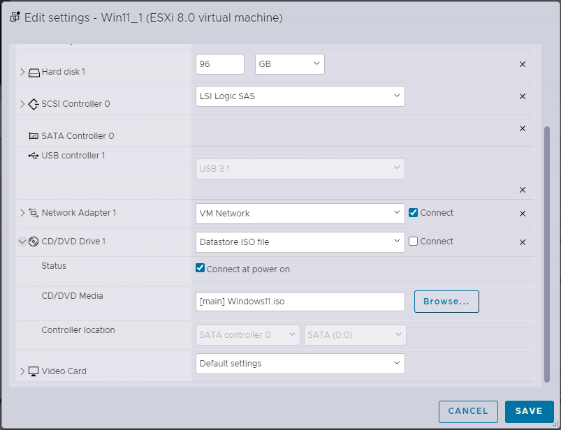 Datastore ISO file