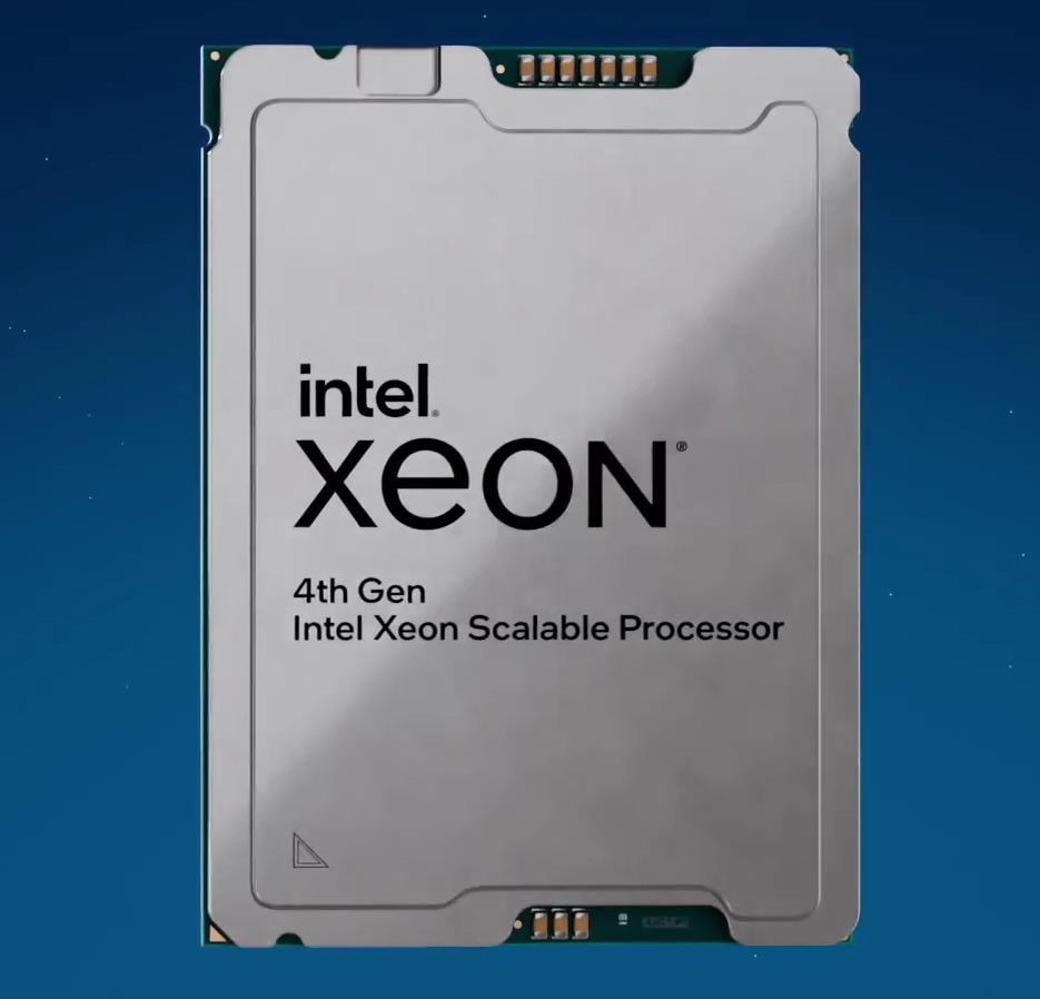 Фото процессора линейки 4th Gen Intel Xeon Scalable.