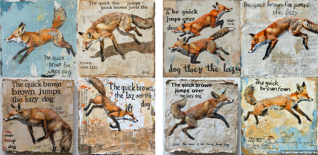 Запрос: paper with text "The quick brown fox jumps over the lazy dog". 