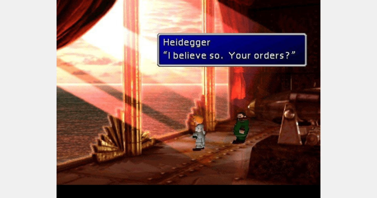 Скриншот из игры «Final Fantasy VII» / 1997 год.