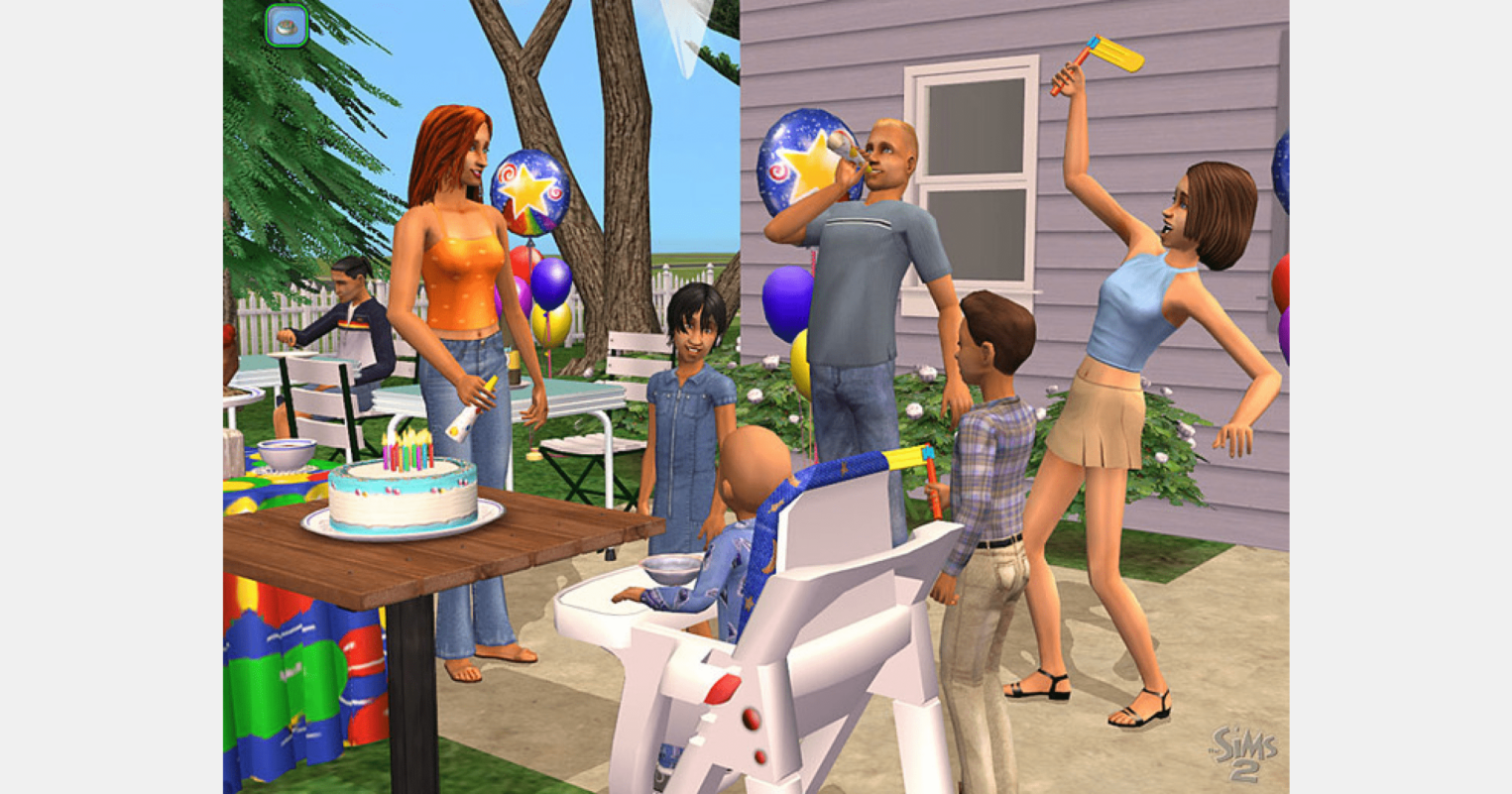 Скриншот из игры «The Sims 2» / 2004 год.