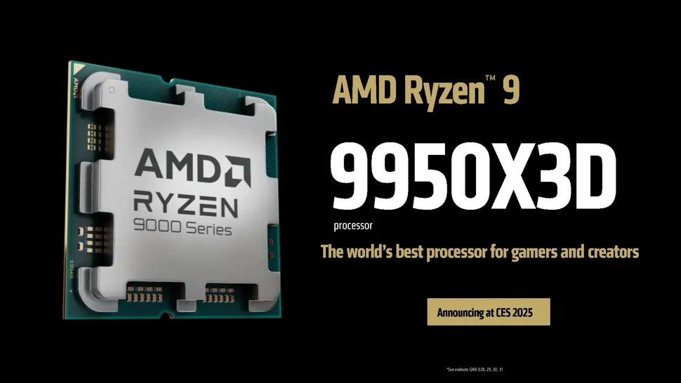 AMD Ryzen 9 9950X3D.