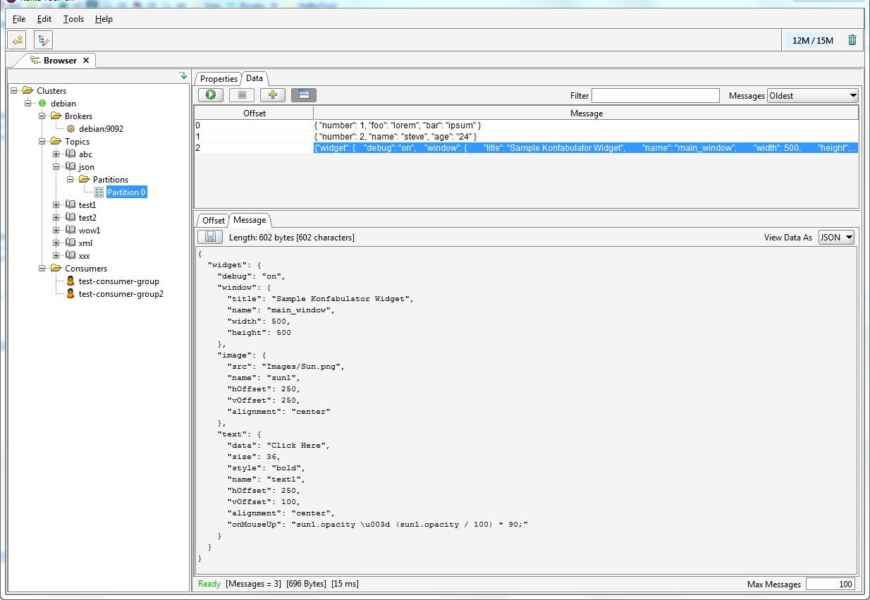 Скриншот интерфейса Offset Explorer. 