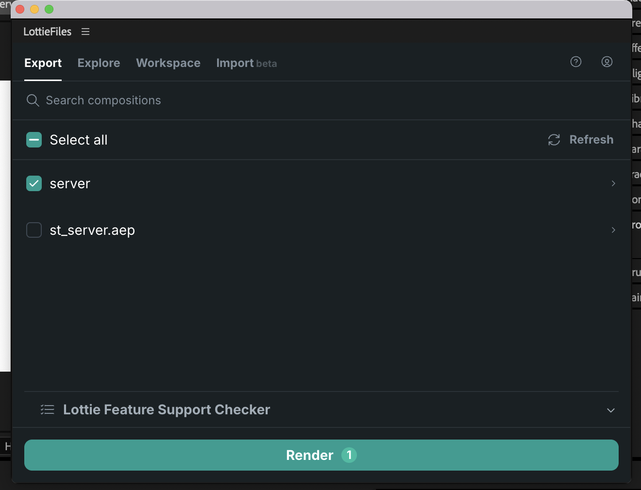 Экспорт LottieFiles.