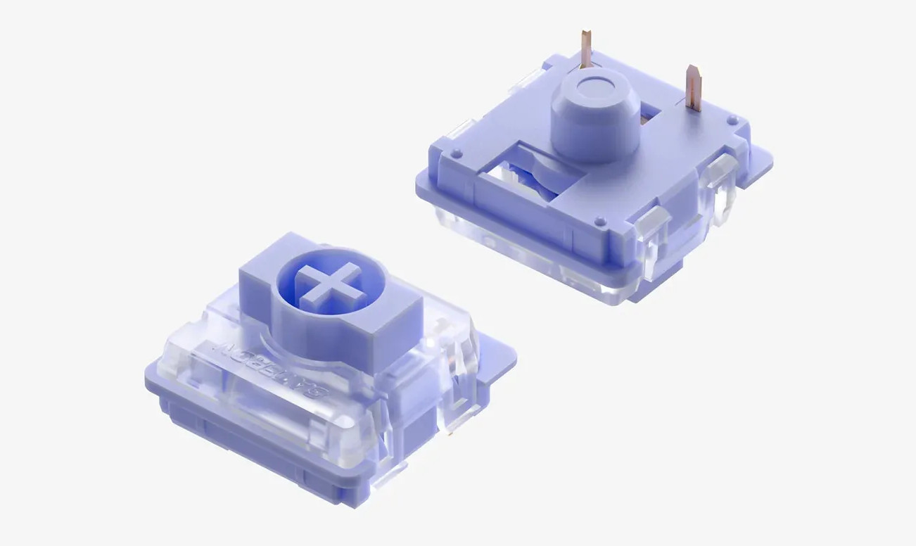 Низкопрофильный механический переключатель Gateron KS-33 с крестообразным штоком, совместимым с MX-кейкапами.