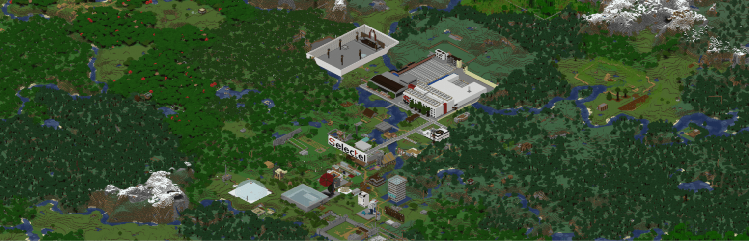 Карта сервера с постройками. 