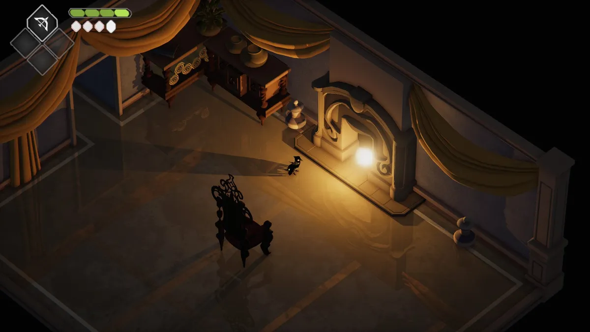 Кадр из Death's Door, напоминающий сцену из мультфильма студии Гибли.