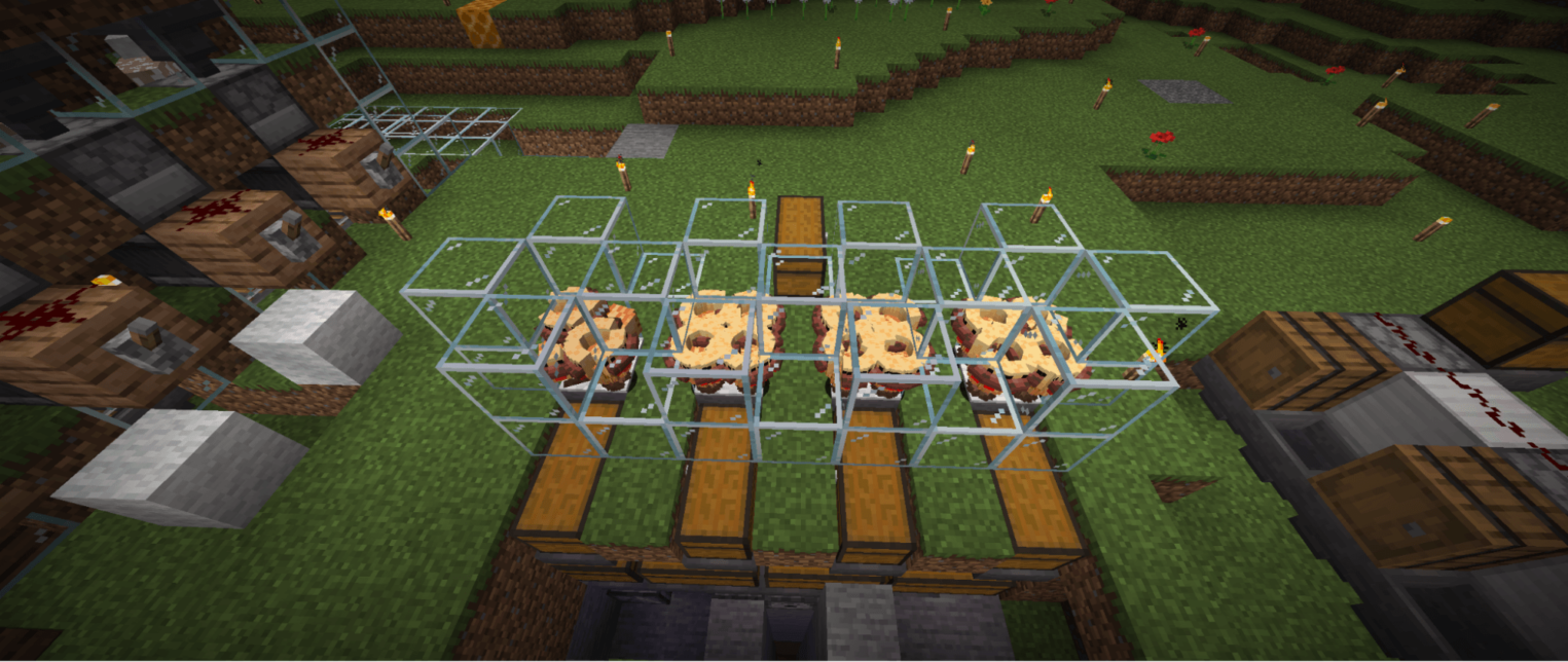 Ферма по добыче мяса в майнкрафт.