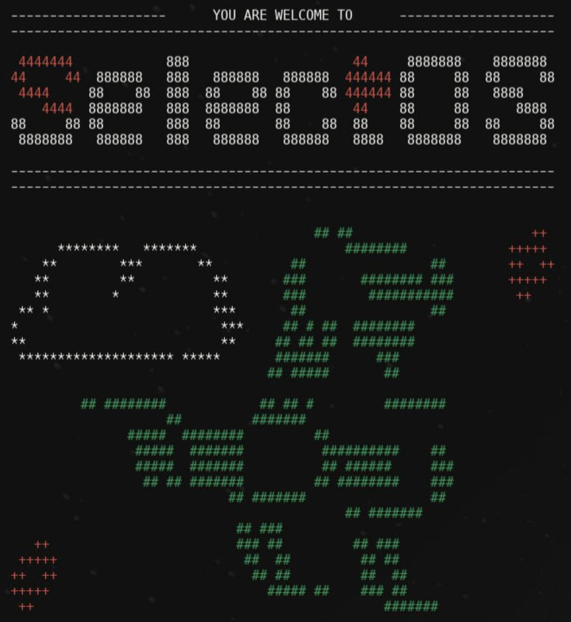 ANSI-арт Selectel.