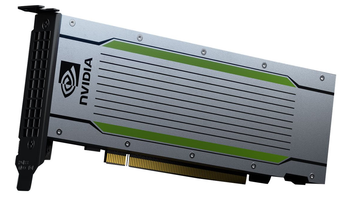 Универсальный серверный ускоритель NVIDIA Tesla T4, стандарт для дата-центров, используемый для AI-инференса, обработки видео и VDI.