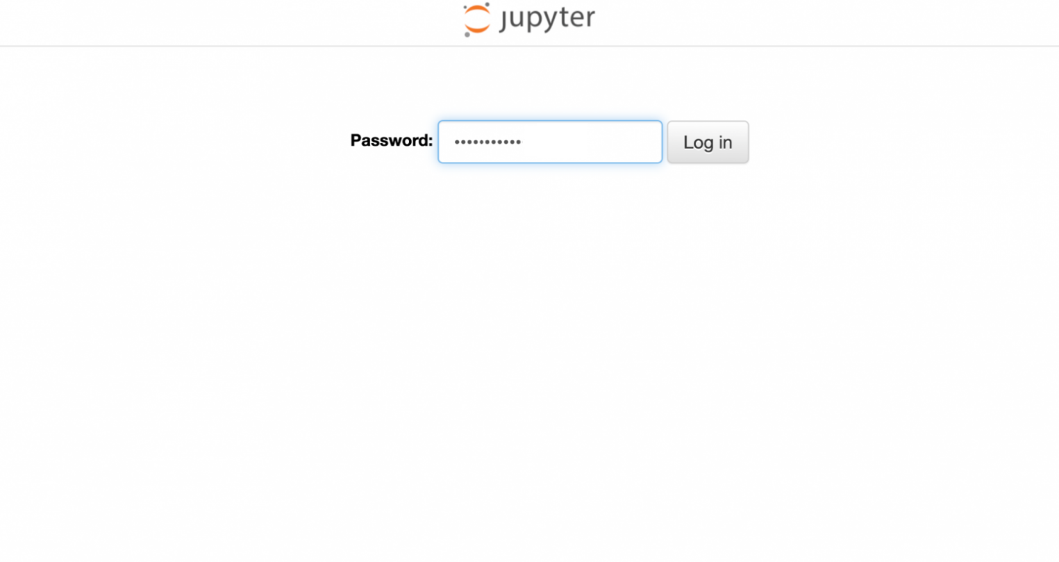 Скриншот подключения к JupyterLab.