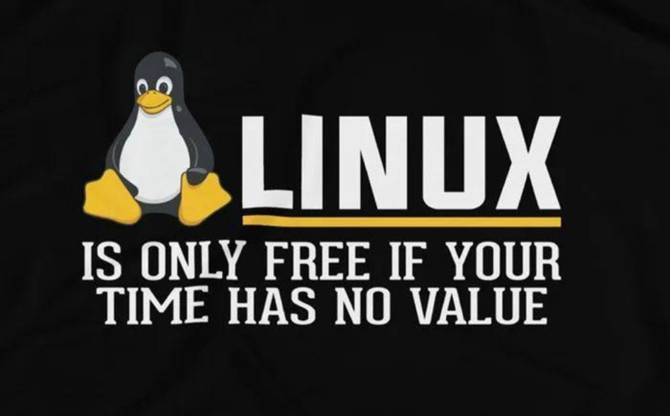Мем о том, что Linux бесплатный только для тех, чье время ничего не стоит.