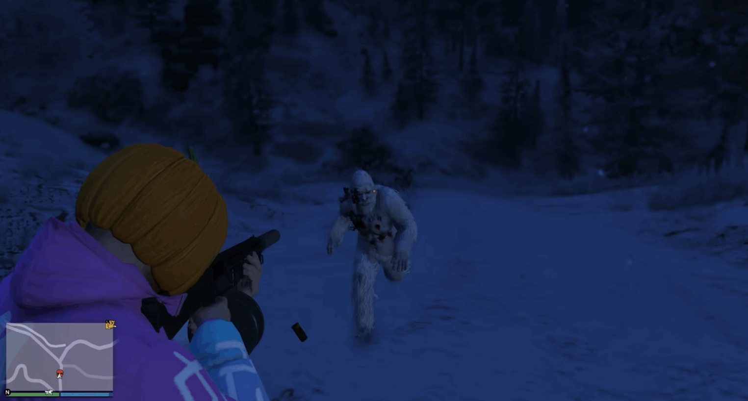 Йети от разработчиков в GTA Online.