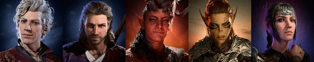 Герои игры Baldur’s Gate в разрешении 128x128.