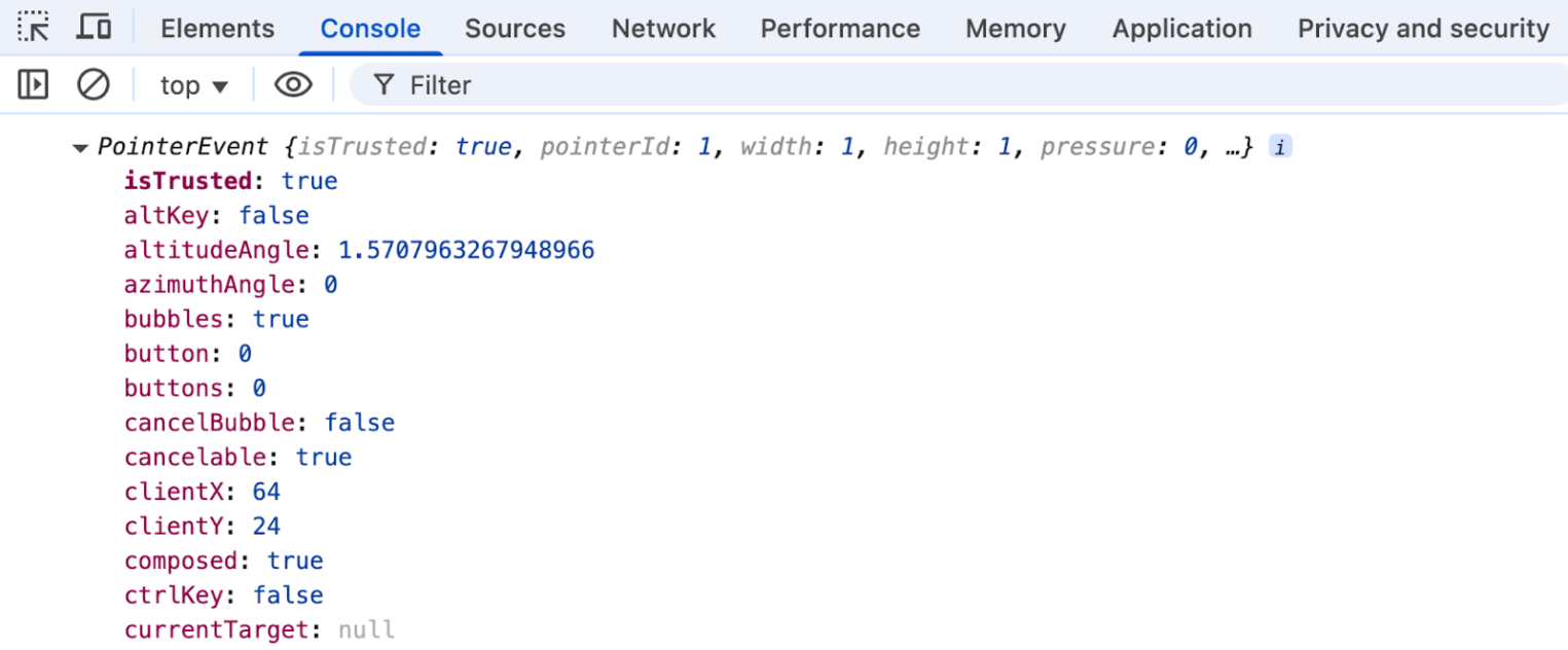 Результат в браузере после клика по кнопке.