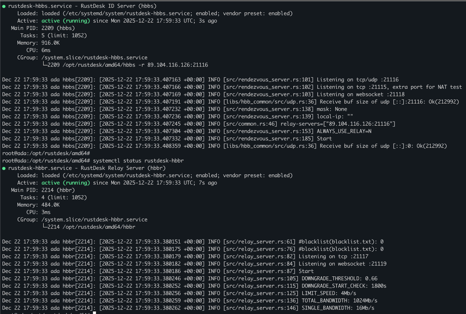 Проверка статуса юнитов.