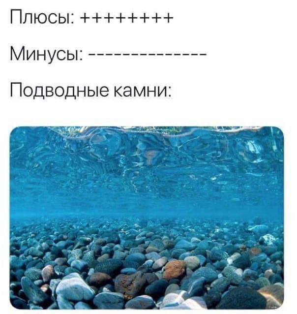 Мем про плюсы и минусы.
