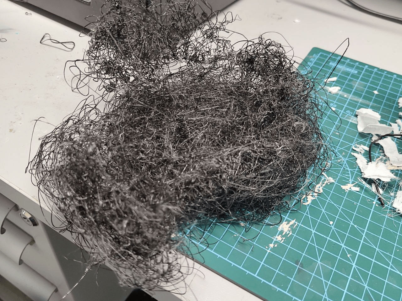 Фото испорченного материала.