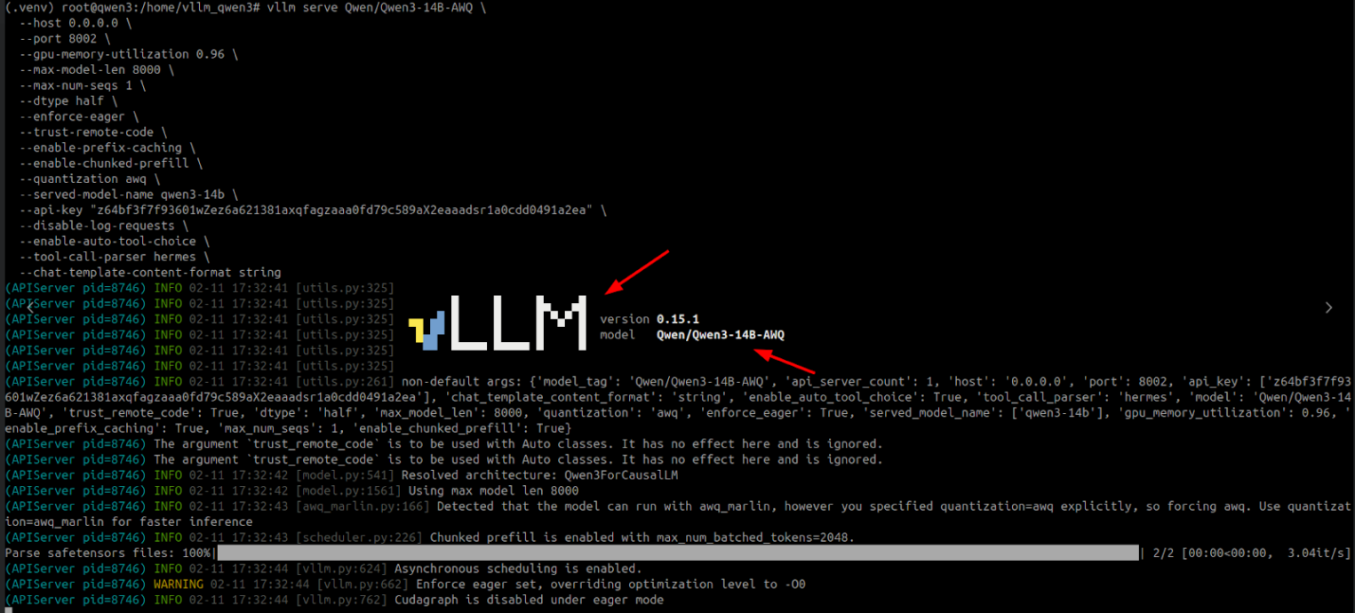 Скрин консоли с генерацией API-ключа.