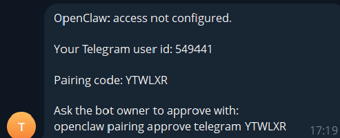 Подключение к Telegram.