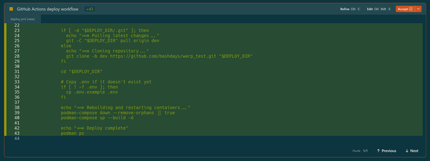 Готовый пайплайн.
