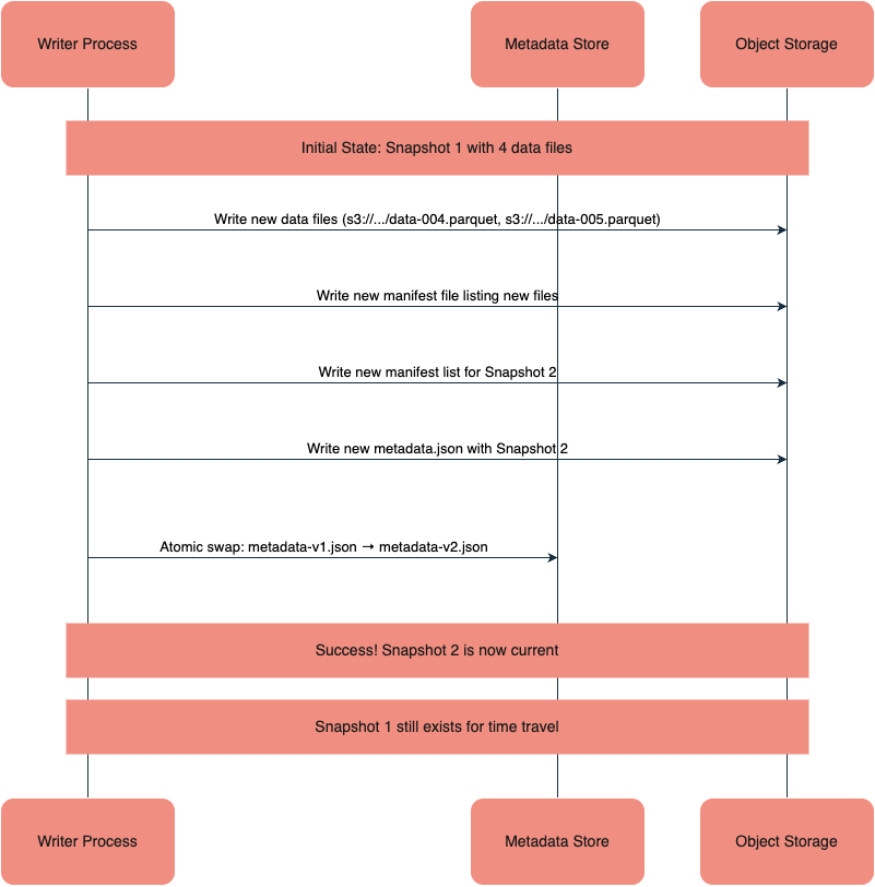 Схематичный принцип создания снапшота.
