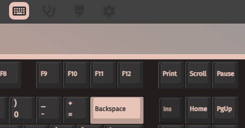 Скриншоты интерфейса VIA: до переназначения ненужных сервисных клавиш на кнопки управления медиаплеером.