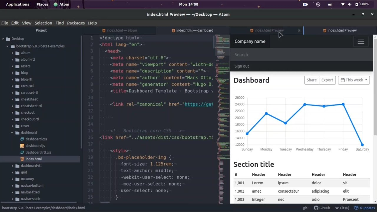Скриншот из Atom.