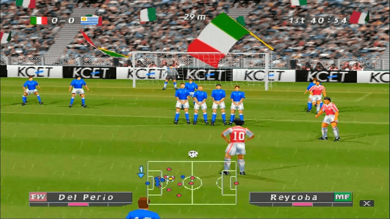 ISS Pro Evolution (1999). Источник Скриншот ISS Pro Evolution (1999). Момент пробития пенальти.