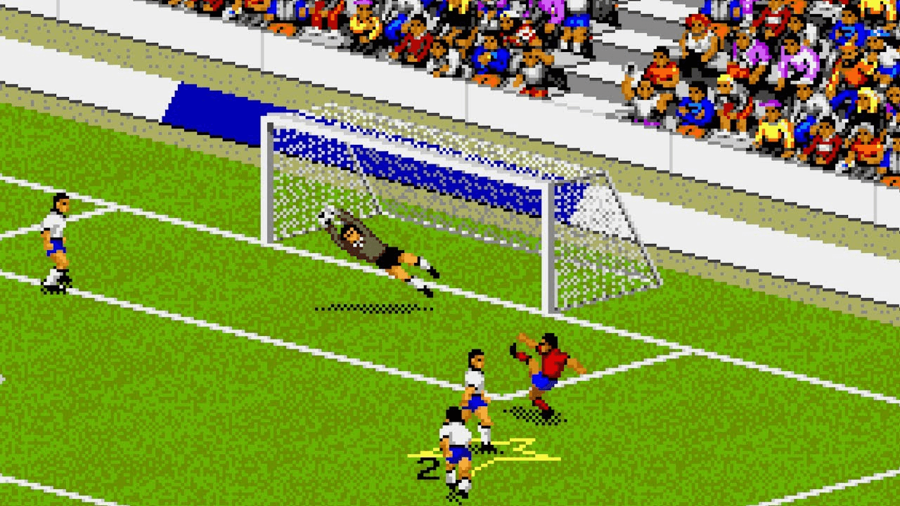Источник Скриншот FIFA International Soccer. Пиксели, но ракурс, как в современных играх.