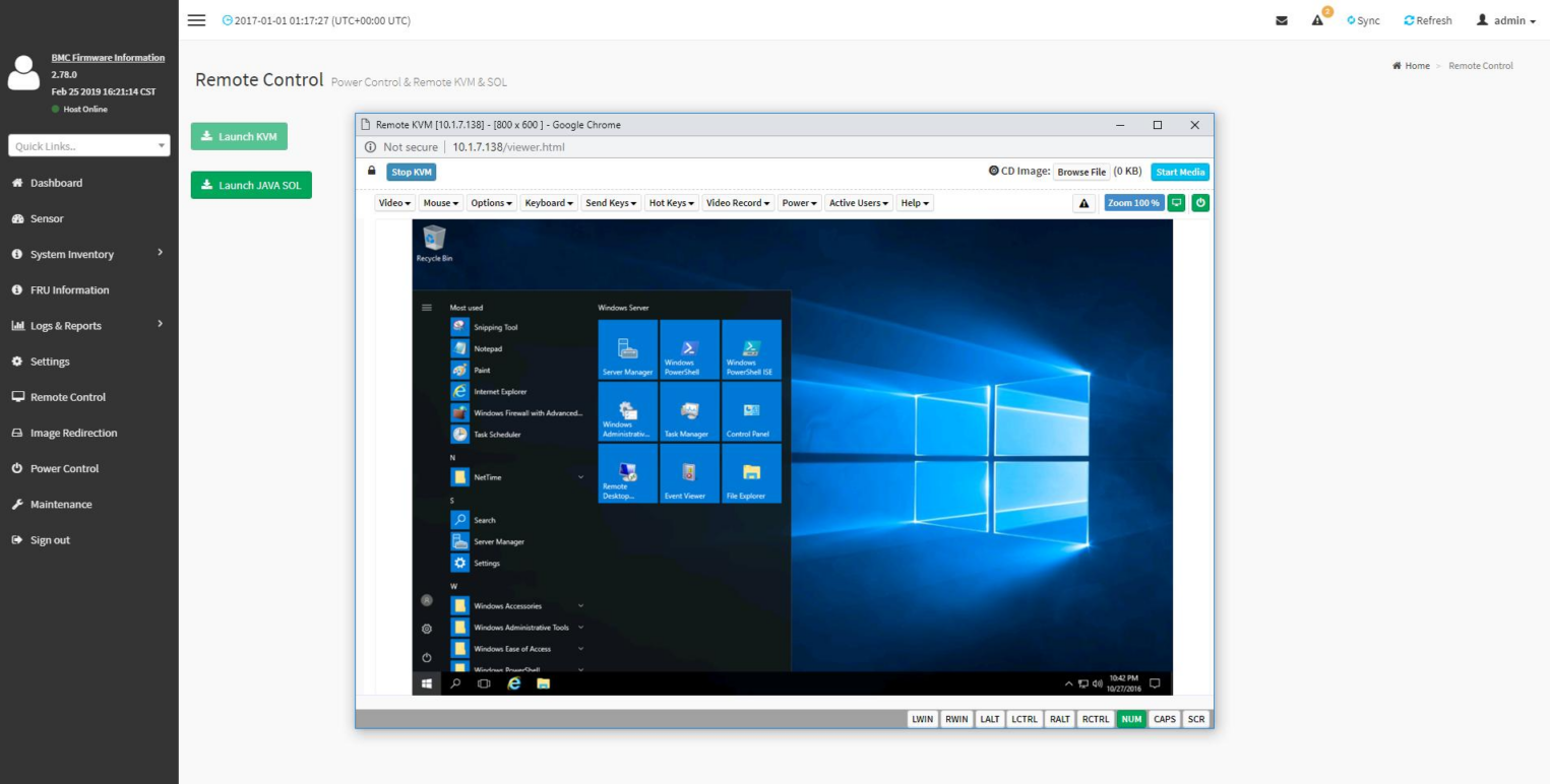 Настройка IPMI iKVM HTML5 vKVM консоли для удаленного доступа к Windows Server.